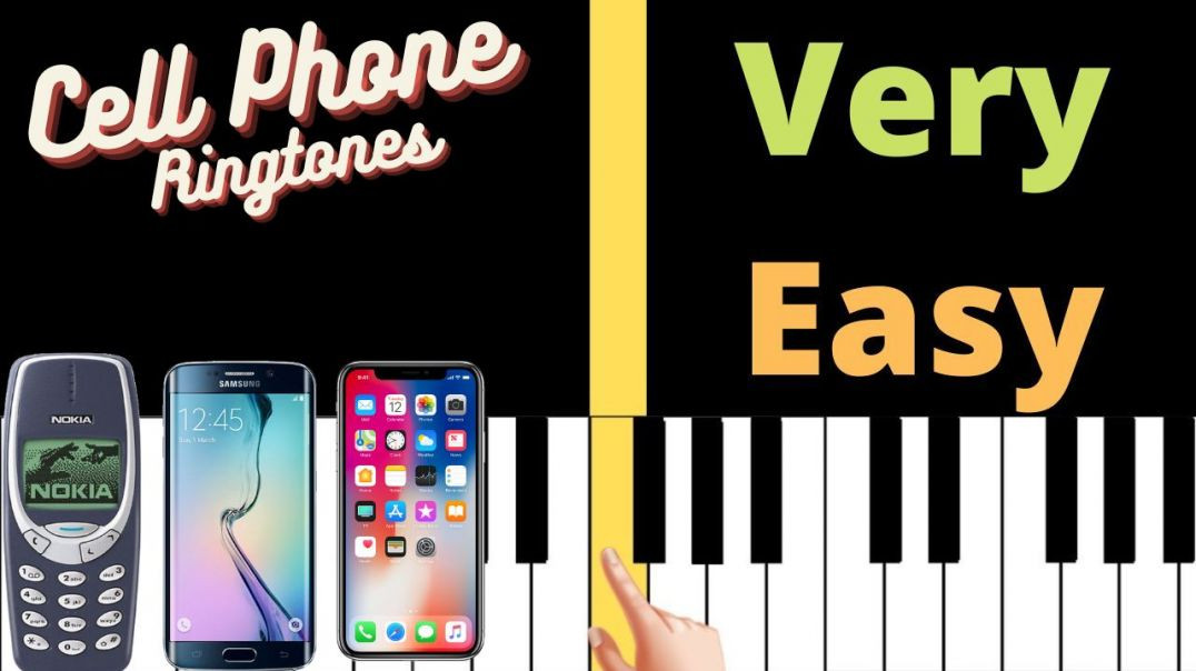 Cell Phone Ringtones on Piano - Nokia, iPhone, Android - VERY EASY Piano Tutorial