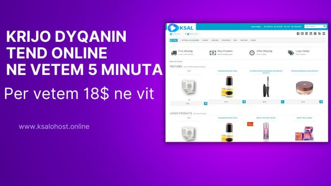 ⁣Krijo dyqanin tend online vetem ne 5 minuta