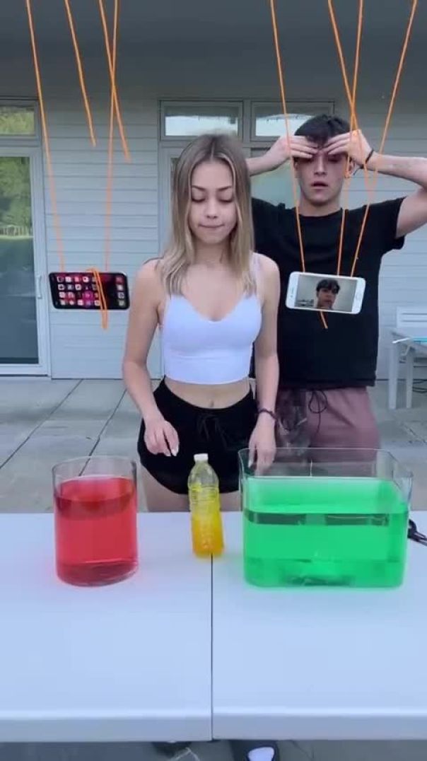 Water bottle flip challenge