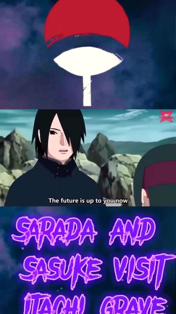 Sarada and Sasuke visit Itachi grave (fan animation)